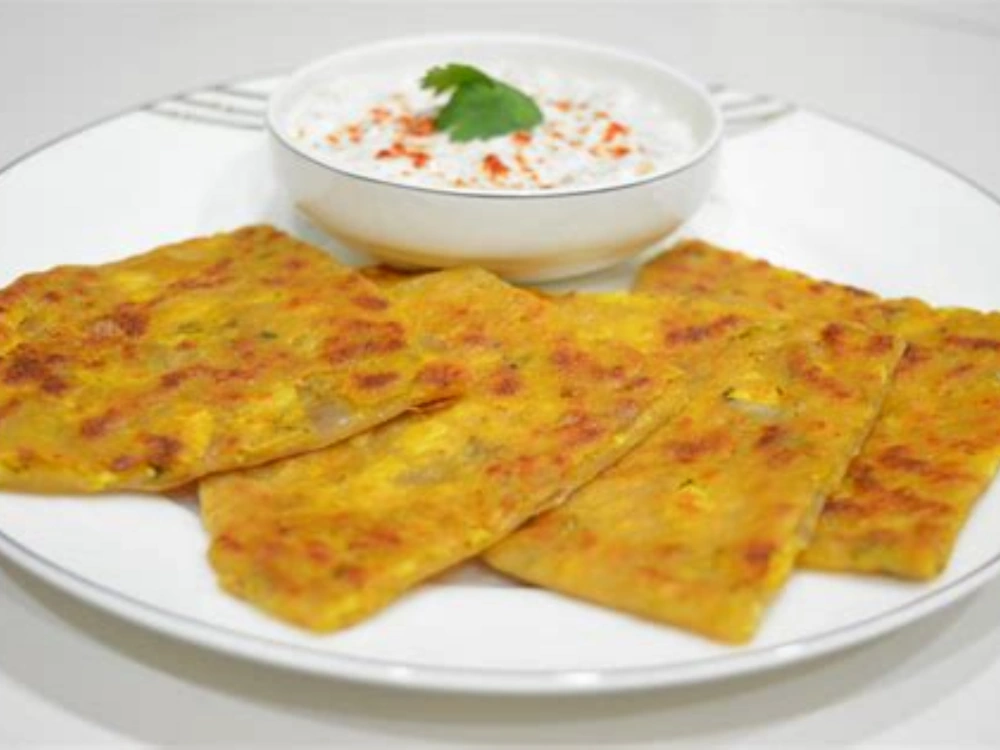 Paneer Parathas with Yogurt